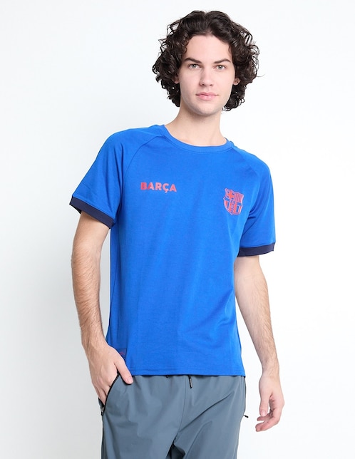 Playera FC Barcelona cuello redondo para hombre