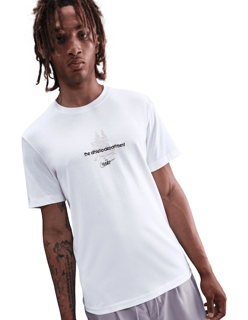 Playera NIKE M NSW TEE HO25 SSNL CLUB HV0125-100 cuello redondo para hombre