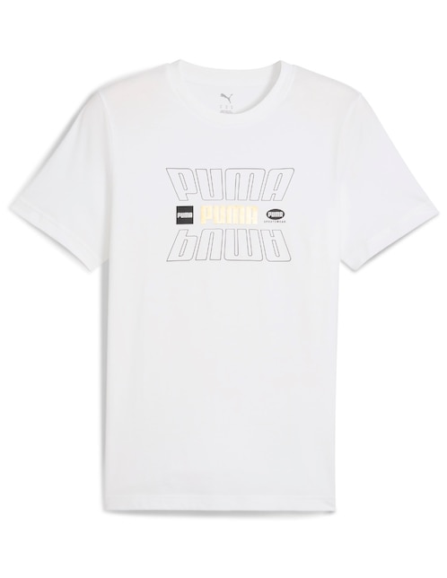 Playera Puma ess logo lab holiday tee cuello redondo para hombre