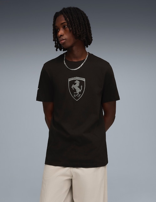 Playera Ferrari Tonal Shield Tee cuello redondo para hombre 1