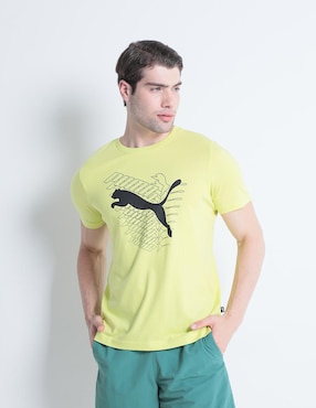 Playera Puma Graphics Cat Tee Cuello Redondo Para Hombre