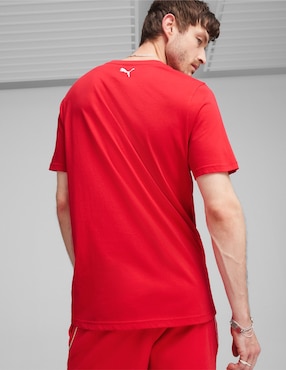 Playera Puma Motorsport ferrari race big shield t coloured cuello redondo para hombre