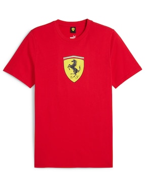 Playera Puma Motorsport ferrari race big shield t coloured cuello redondo para hombre