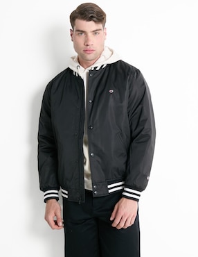 Chamarra Bomber Champion Impermeable Con Bolsillos Para Hombre