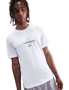 Playera NIKE M NSW TEE HO25 SSNL CLUB HV0125-100 cuello redondo para hombre