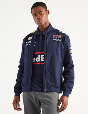 Chamarra bomber Formula 1 con bolsillos para hombre