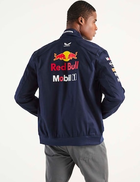 Chamarra bomber Formula 1 con bolsillos para hombre