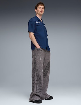 Camisa casual Puma de algodón manga corta para hombre