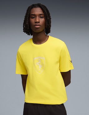 Playera Puma Motorsport Ferrari Tonal Shield Tee cuello redondo para hombre