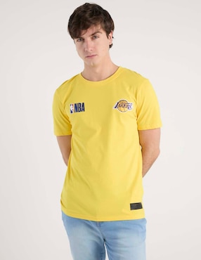 Playera Nba Los Angeles Lakers cuello redondo para hombre