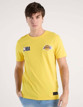 Playera Nba Los Angeles Lakers cuello redondo para hombre
