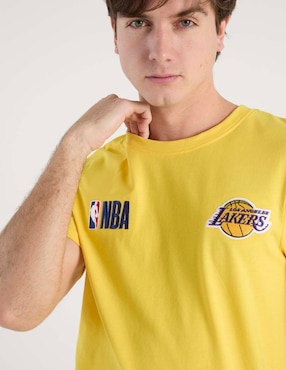 Playera Nba Los Angeles Lakers cuello redondo para hombre