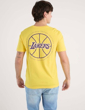 Playera Nba Los Angeles Lakers cuello redondo para hombre