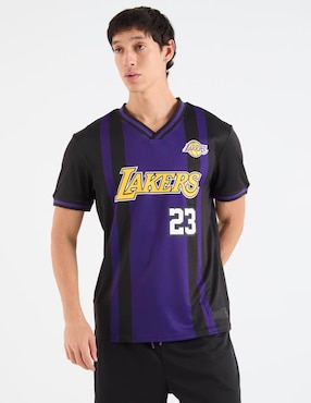 Playera NBA Los Angeles Lakers cuello V para hombre
