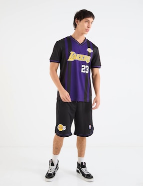 Playera NBA Los Angeles Lakers cuello V para hombre