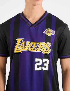 Playera NBA Los Angeles Lakers cuello V para hombre