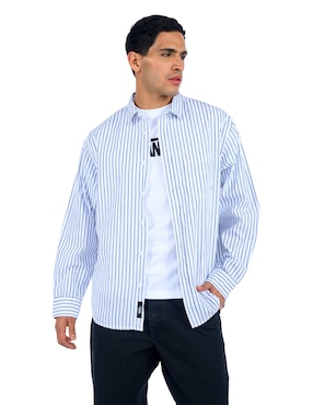 Camisa casual Vans de algodón manga larga para hombre