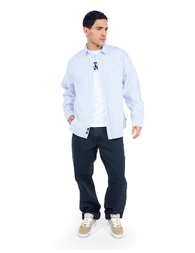 Camisa casual Vans de algodón manga larga para hombre