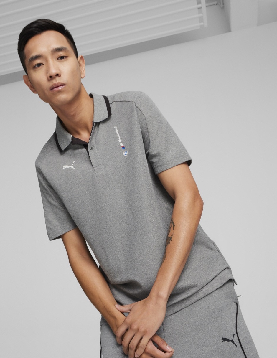 Playera tipo polo para hombre BMW M Motorsport en Talla Mediano en Gris PUMA