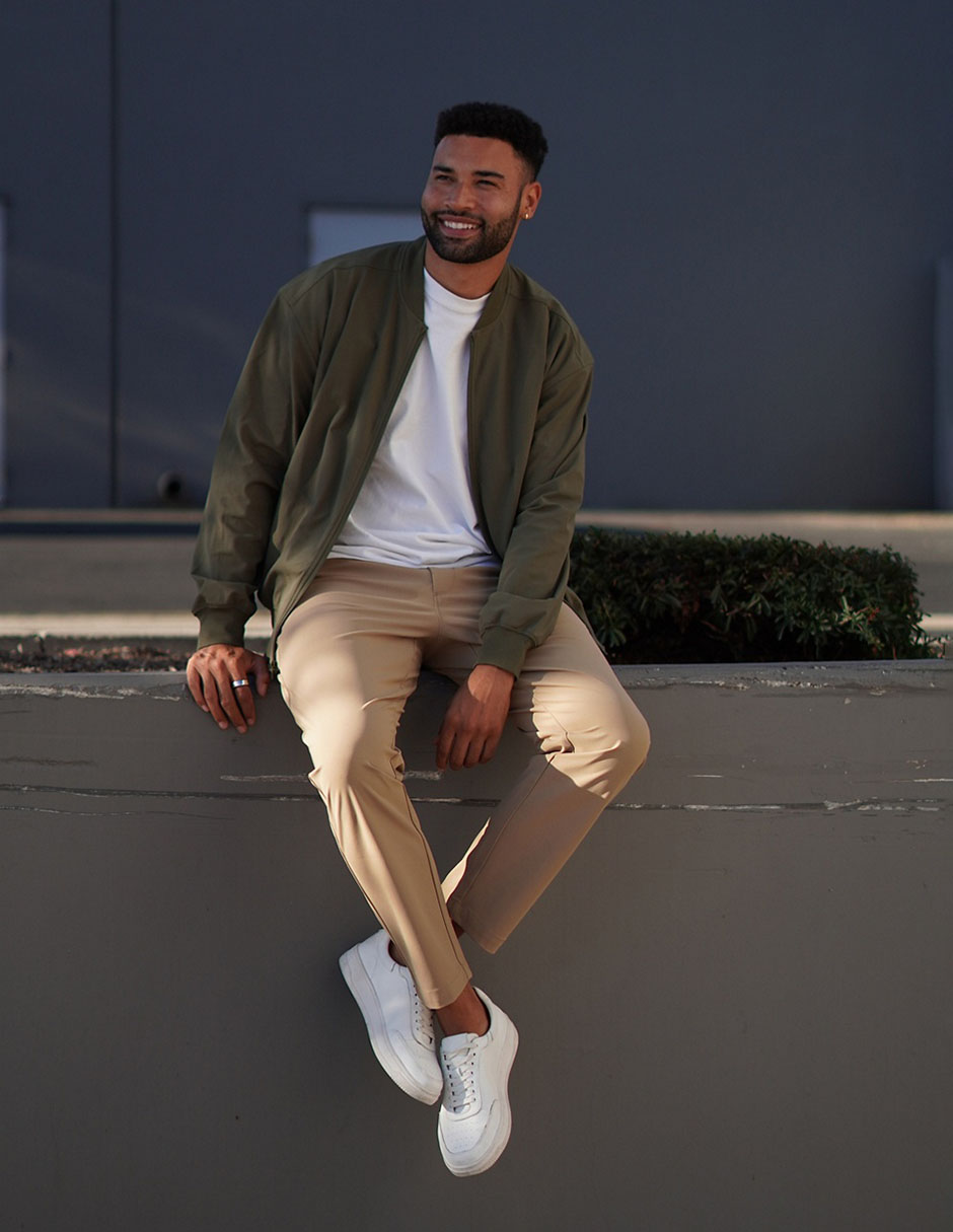 Pantalón slim de algodón para hombre 7