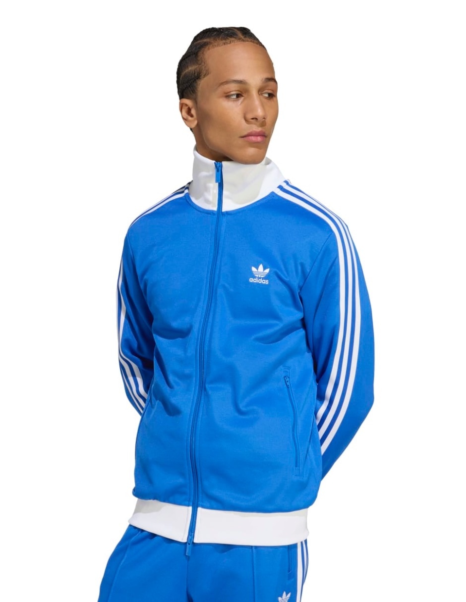 Ropa Deportiva Chamarra Adidas Azul Con Blanco Chamarra Casual