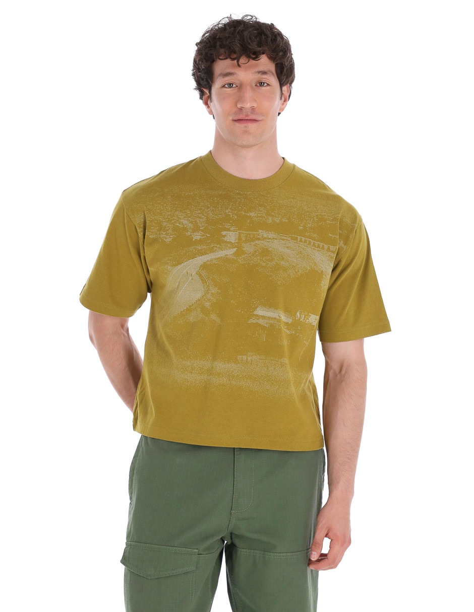 Playera Skate Atiba Haze Hillz Bomb Short SS Tee cuello redondo para hombre