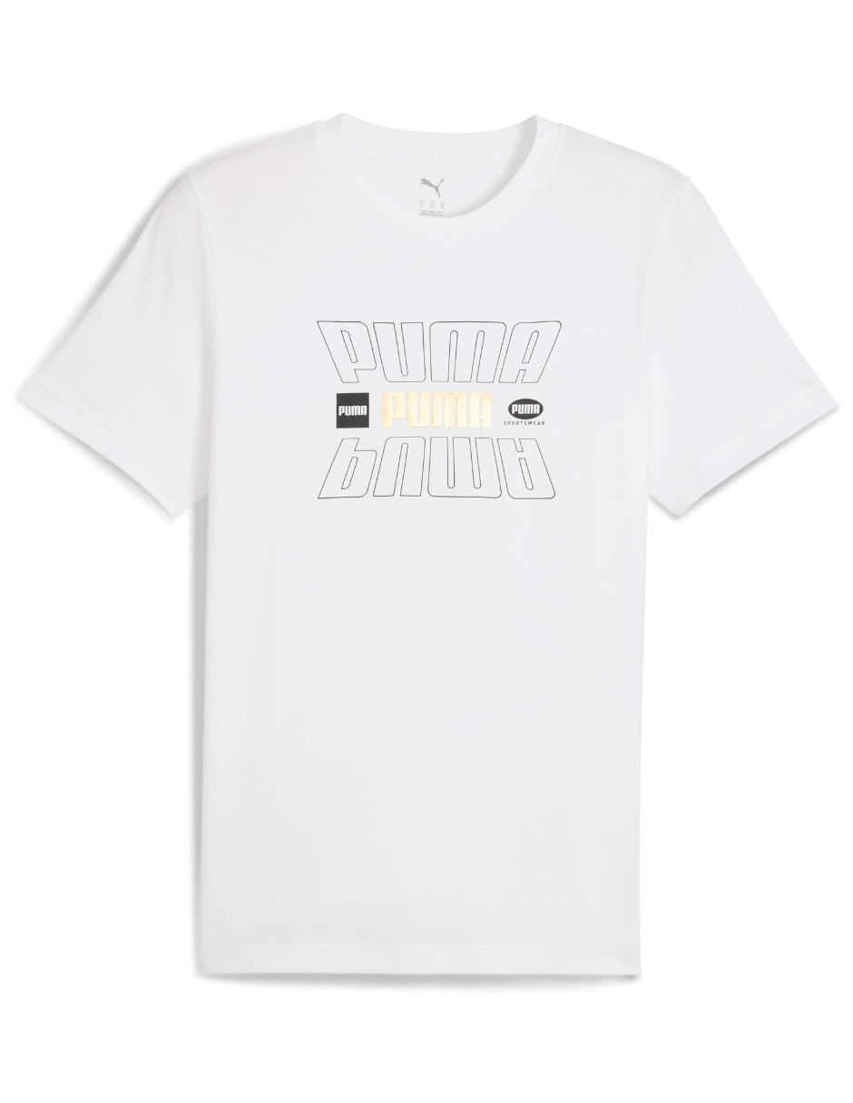 Playera ess logo lab holiday tee cuello redondo para hombre