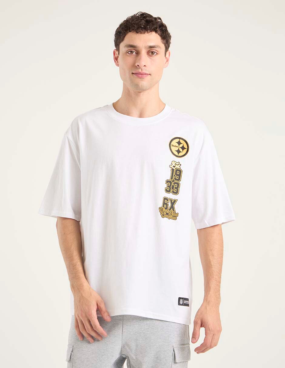 Playera pittsburgh steelers cuello redondo para hombre 1