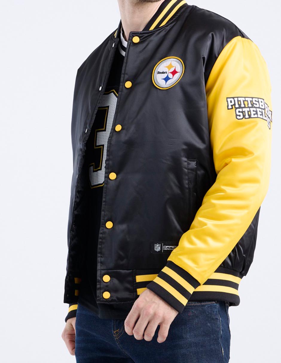 Chamarra bomber NFL con bolsillos para hombre 4