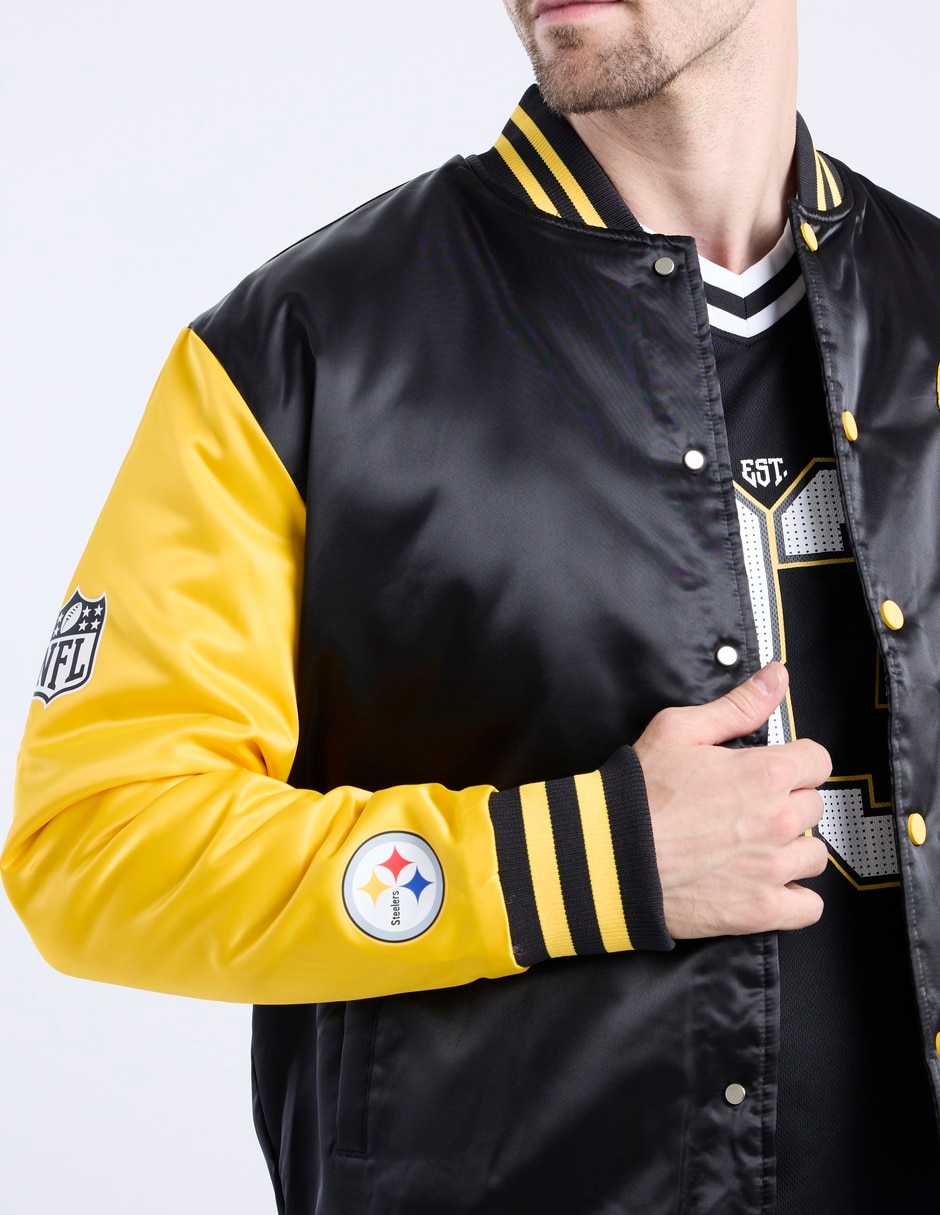 Chamarra bomber NFL con bolsillos para hombre 5