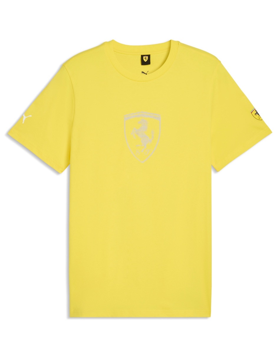 Playera Ferrari Tonal Shield Tee cuello redondo para hombre 5
