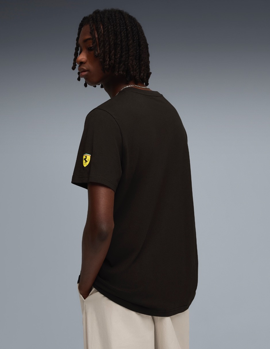Playera Ferrari Tonal Shield Tee cuello redondo para hombre 3