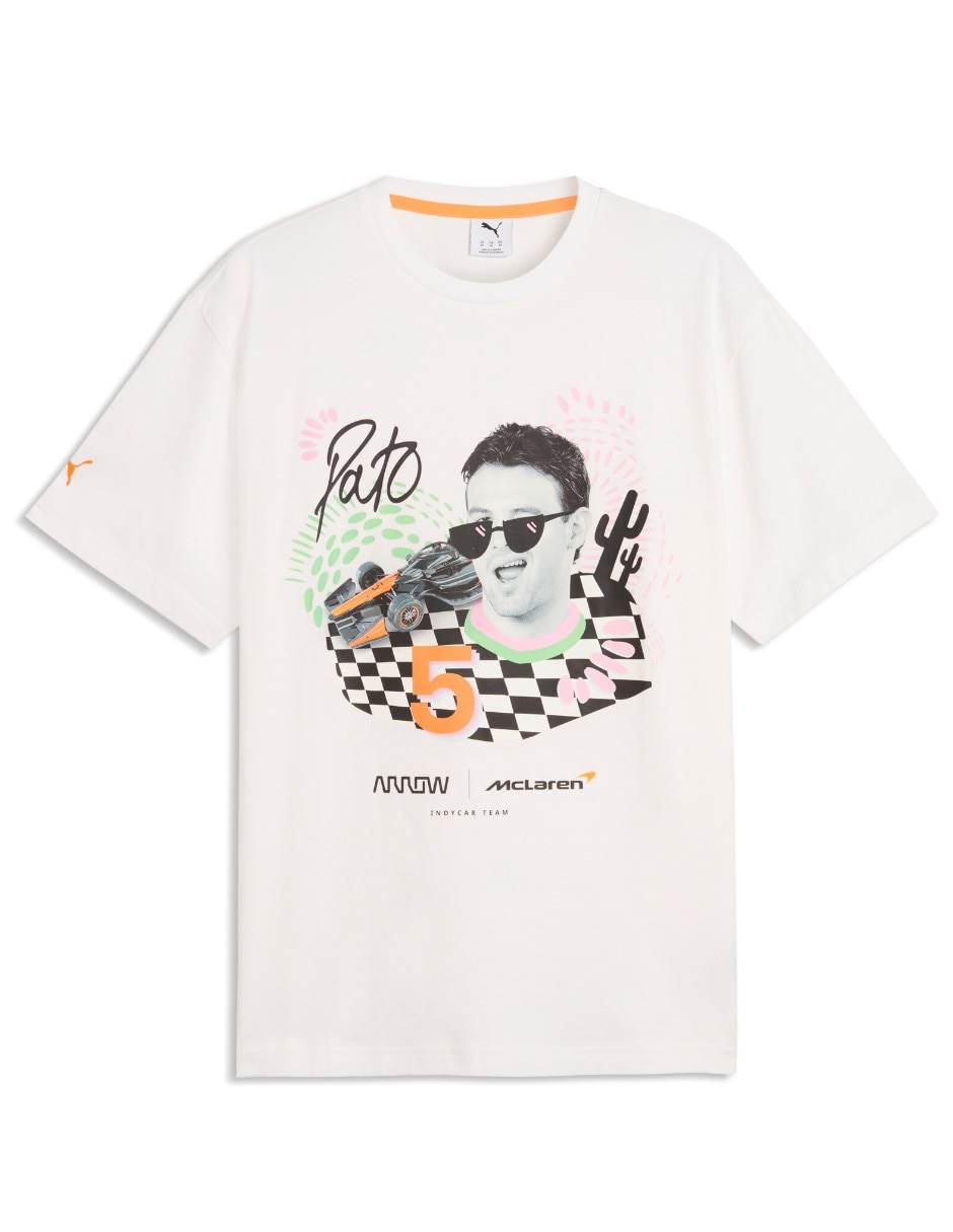 Playera mclaren indycar pato graphic tee 1 cuello redondo para hombre