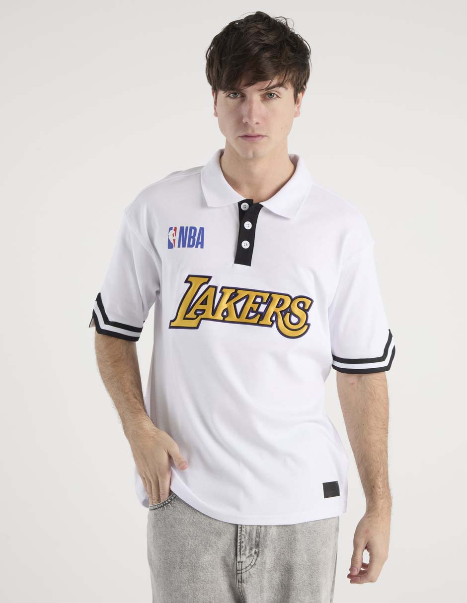Playera tipo polo Los Angeles Lakers para hombre