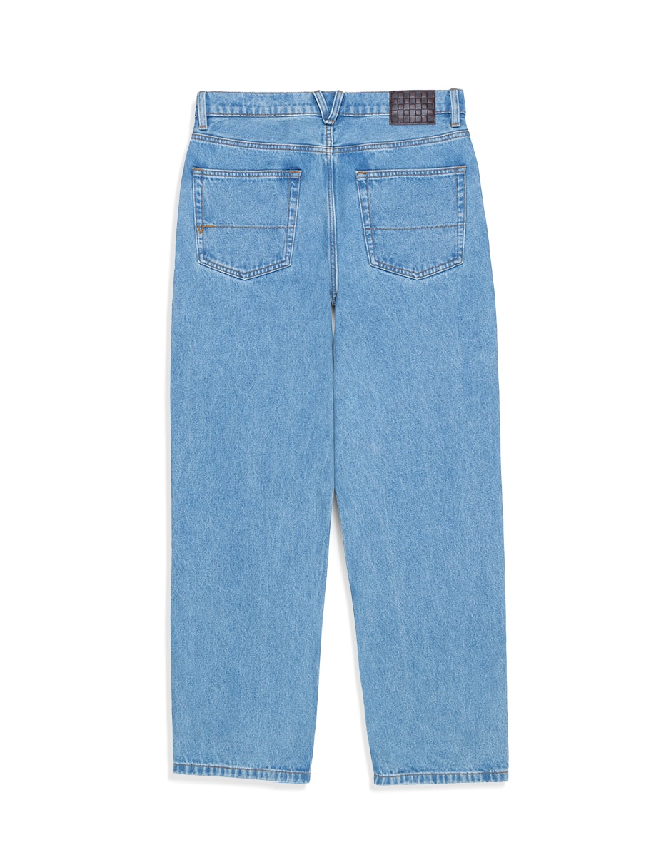 Jeans loose lavado medio para hombre 6